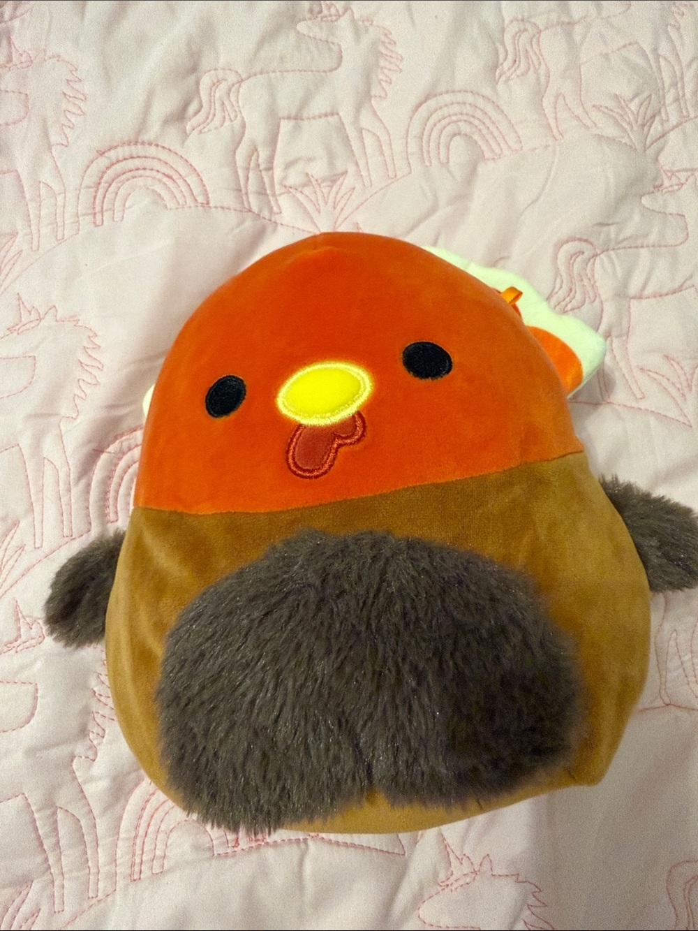 Squishmallows Turkey Plush Tag – Brown and White